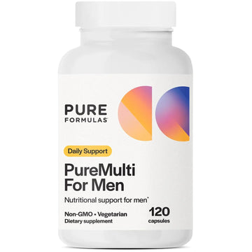 PureFormulas PureMulti for Men - Daily Comprehensive Multivitamin for Men's Health, Vitality, Energy, Focus, & Performance. Mens Vitamins A, C, D, E, & B12 PureFormulas buy supplements canada