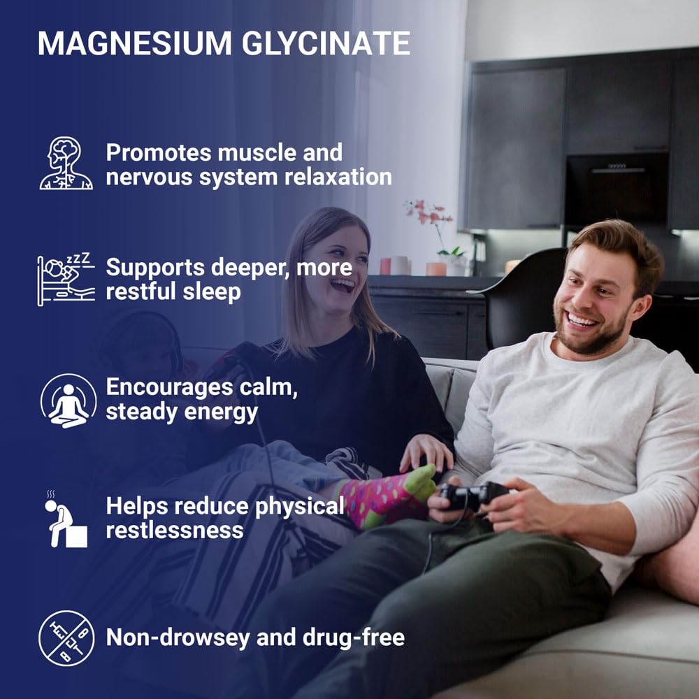Zenium - Magnesium Glycinate for Sleep, Chelated, 600mg per Serving, 120 Capsules | High Absorption | Relieve Tension, Worry, Nervousness | Calm The Mind & Body | Ayurvedic | Natural Relief Supplement Zenium buy supplements canada