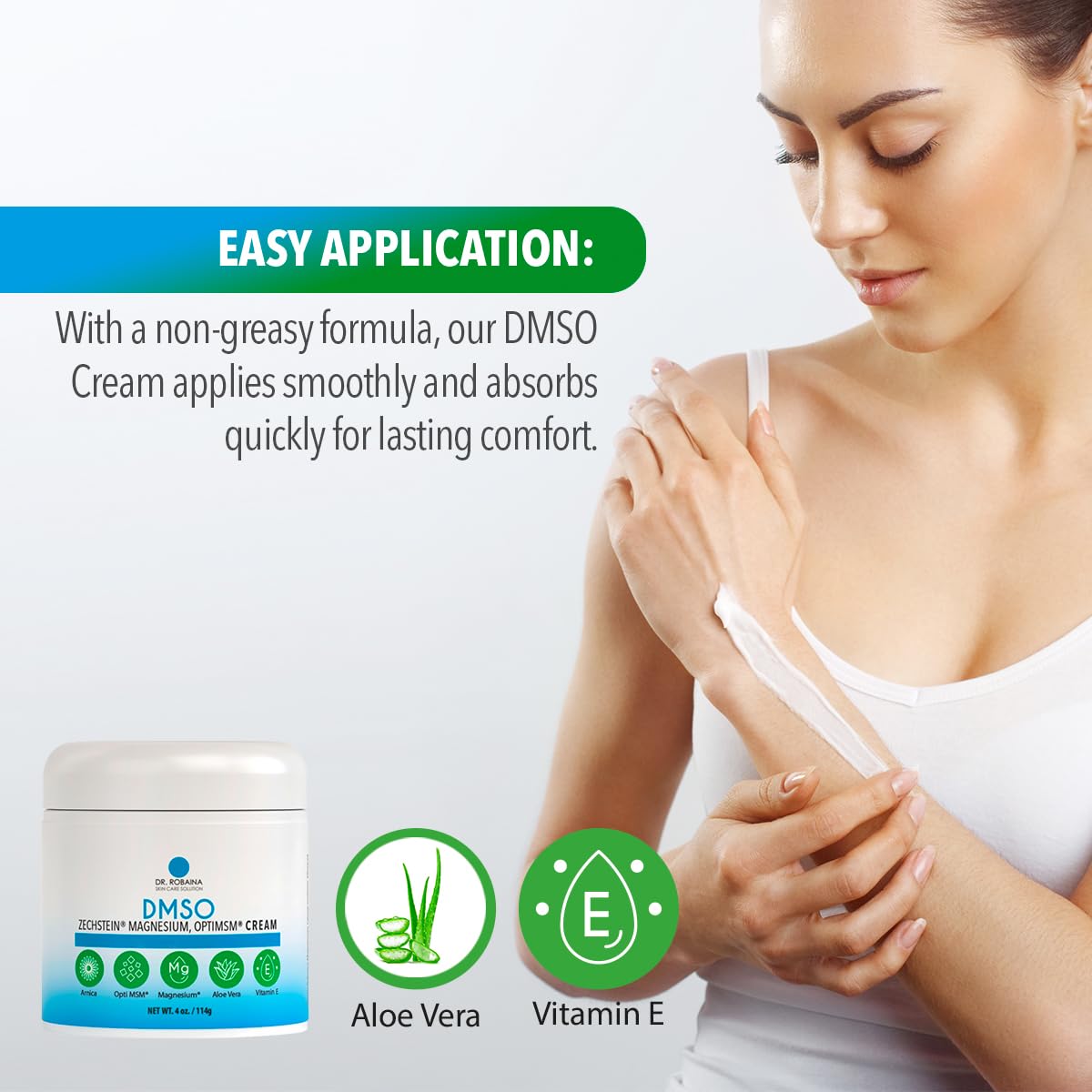 Dr. Robaina DMSO Cream - 99.9% Pure DMSO Pharmaceutical Grade | Formula with Zechstein Magnesium Dr. Robaina buy supplements canada