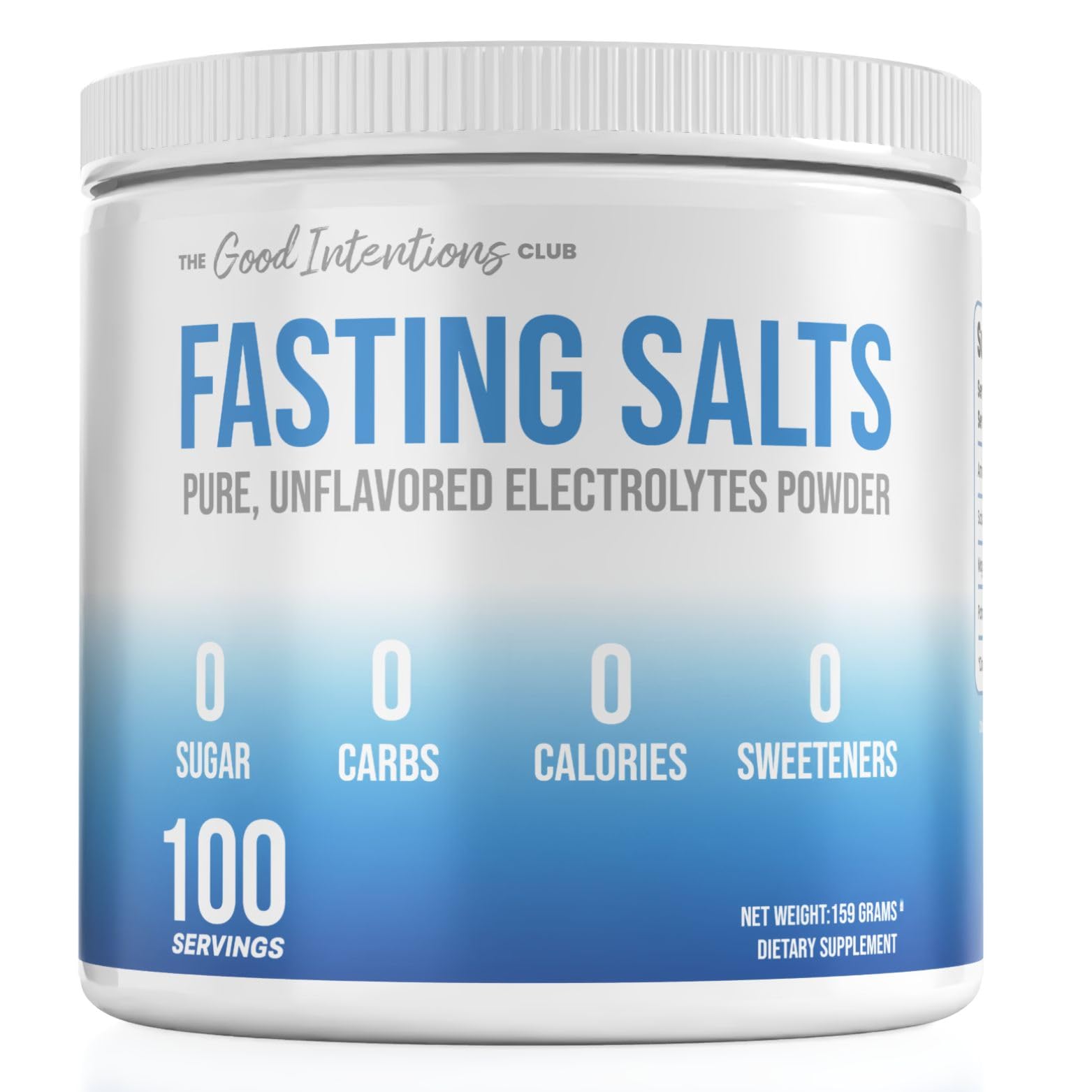The Good Intentions Club Fasting Electrolytes - Unflavored Electrolyte Powder - 100 Servings - Fasting Salts - Fasting Supplement - Electrolytes for Fasting The Good Intentions Club buy supplements canada