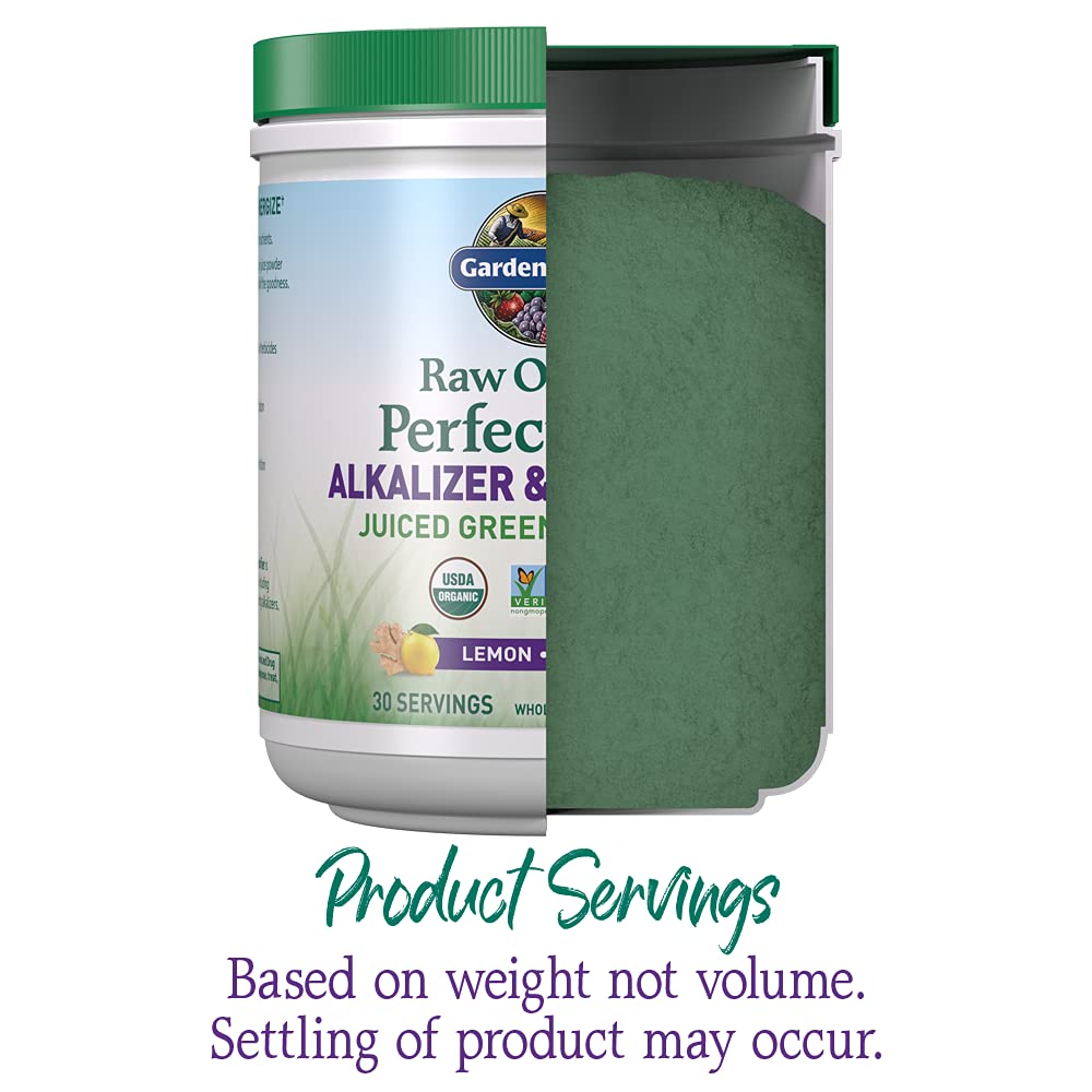 Garden of Life Raw Organic Perfect Food Alkalizer and Detoxifier, Lemon Ginger Flavored Superfood Powder Supplement, 30 Servings Garden of Life buy supplements canada