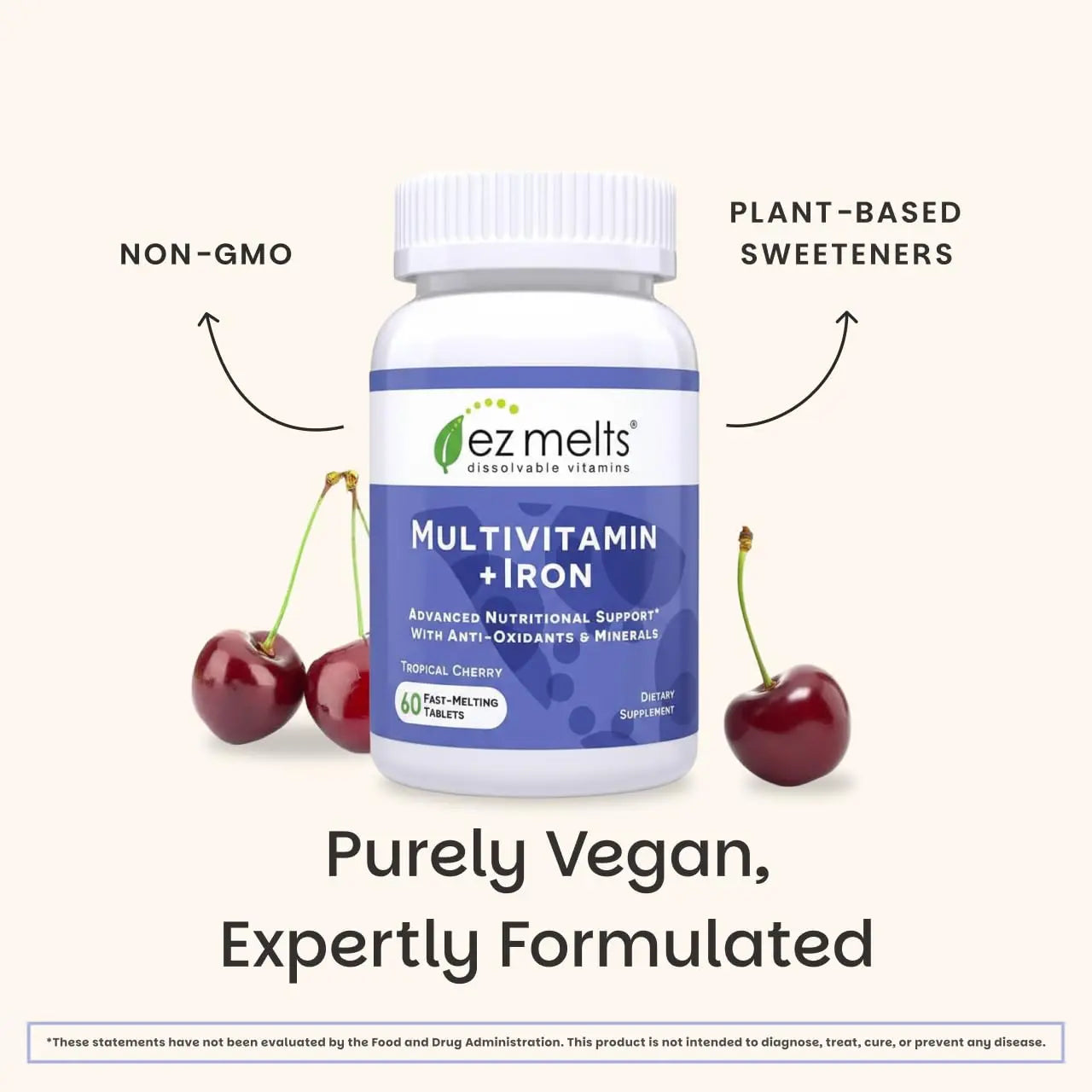 EZ Melts Multivitamin + Iron - Daily Multivitamin for Women & Men - Supports Healthy Energy Levels & Antioxidant Protection EZ Melts buy supplements canada