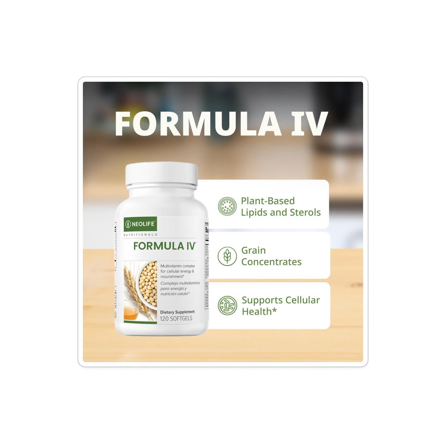 NeoLife - Formula IV Softgel - Vitamins A, C, D, E, B Complex, Multivitamins & Multi-Minerals, Multivitamin for Women & Men, TRE-EN-EN Grain Blend Supplements, Phyto Enzyme Blend - 120 Softgels NeoLife buy supplements canada