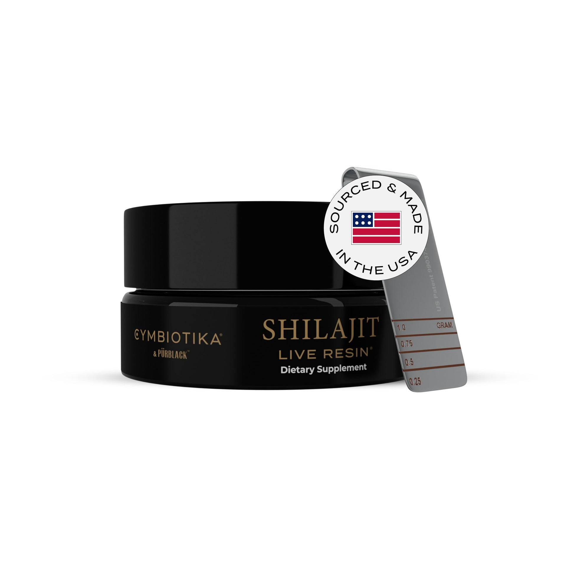 CYMBIOTIKA Pure Himalayan Shilajit Resin 500mg - 84+ Trace Minerals, High Potency with Elemental Gold & Fulvic Acid - for Energy, Focus, Immune & Digestive Support - Authentic Shilajit Resin CYMBIOTIKA buy supplements canada