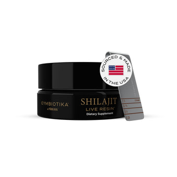 CYMBIOTIKA Pure Himalayan Shilajit Resin 500mg - 84+ Trace Minerals, High Potency with Elemental Gold & Fulvic Acid - for Energy, Focus, Immune & Digestive Support - Authentic Shilajit Resin CYMBIOTIKA buy supplements canada