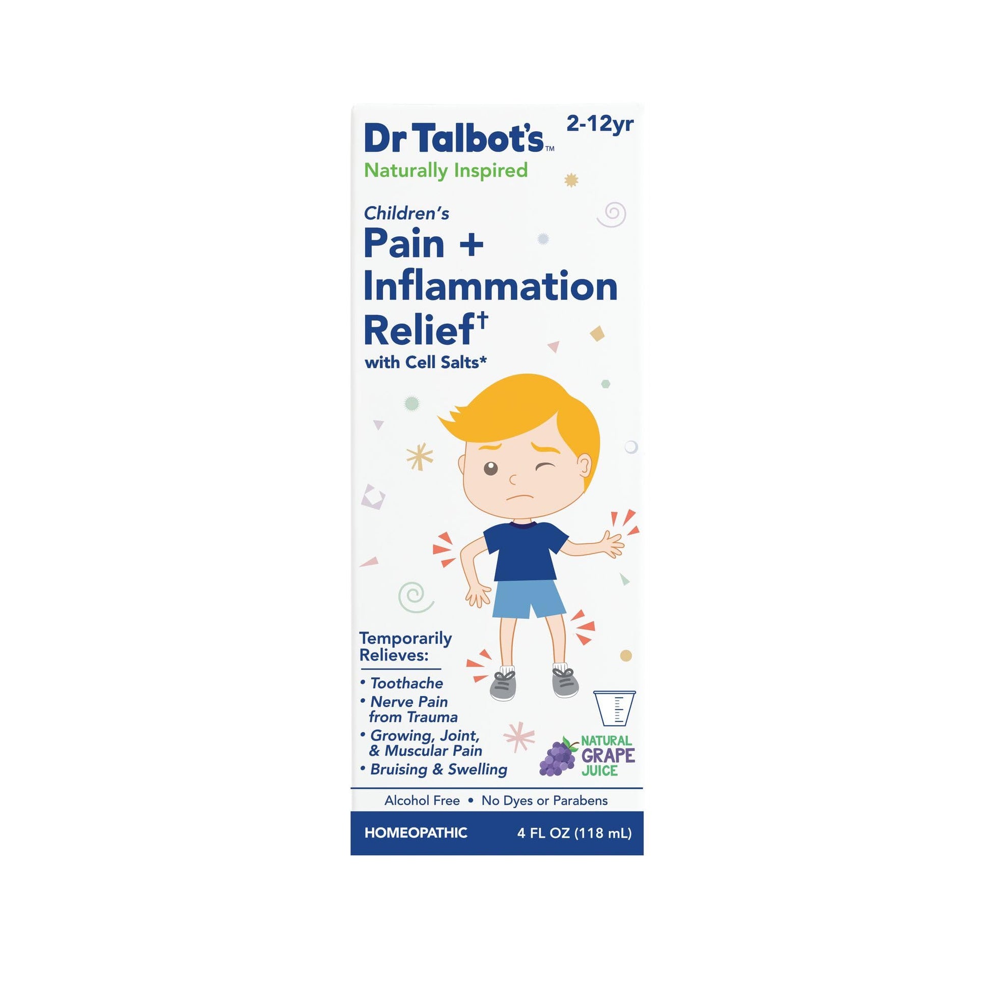 Dr. Talbot's Pain + Inflammation Relief Liquid Medicine for Children, Includes Dosage Cup, Grape Juice Flavor, 4 Fl Oz (Packaging May Vary) Dr. Talbot's buy supplements canada
