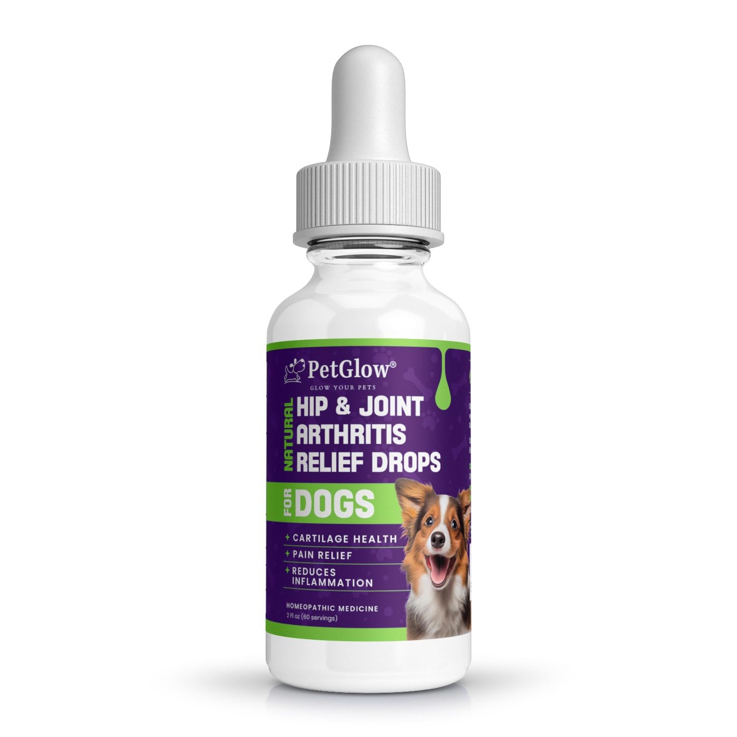 Petglow® Natural Hip & Joint Arthritis Relief Drops with Curcumin & Boswellia, Homeopathic Anti-Inflammatory Formula for Dogs, Cats & Horses, Supports Flexibility, Comfort & Mobility Naturally Petglow buy supplements canada