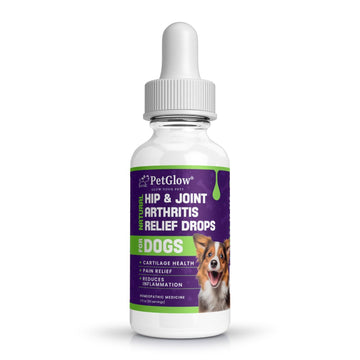 Petglow® Natural Hip & Joint Arthritis Relief Drops with Curcumin & Boswellia, Homeopathic Anti-Inflammatory Formula for Dogs, Cats & Horses, Supports Flexibility, Comfort & Mobility Naturally Petglow buy supplements canada