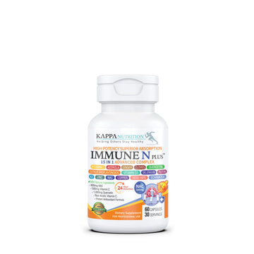 (60 Capsules), NAC 600mg, Quercetin 1,000mg, Vitamin C 500mg, Zinc 50mg, Vitamin D3 5,000iu, Selenium, Copper, Acerola, Ginger, Rutin, Citrus Bioflavonoids, Rose Hips, Echinacea, Immune N Plus 15 in 1 KAPPA NUTRITION buy supplements canada