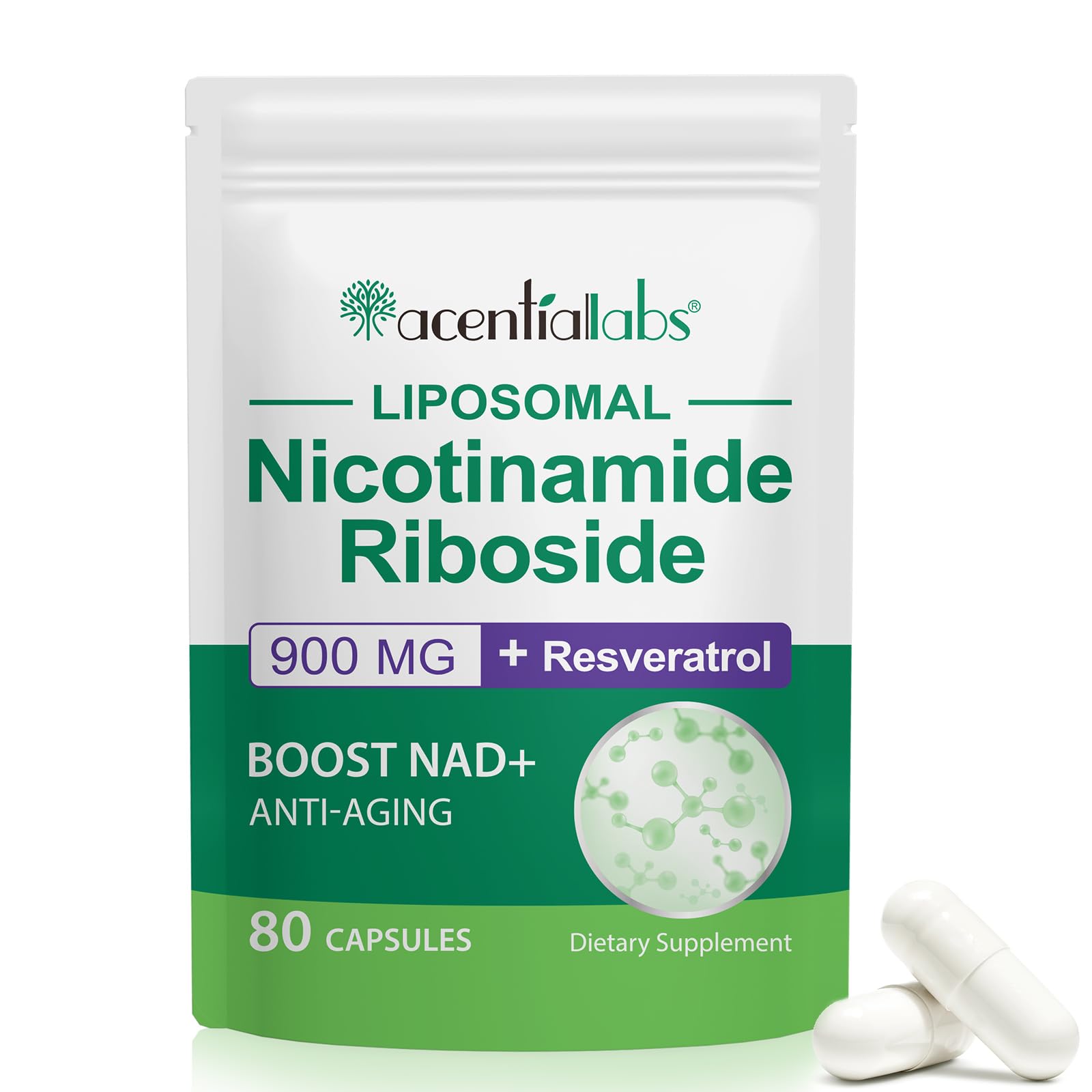 XINSZLIN NAD Supplement, NAD+ Nicotinamide Riboside Resveratrol 900mg, Dietary Supplement for Healthy Cellular Function, NAD+ Fuels Cellular Defense and Cctivates Anti-Aging Genes 80 Capsules XINSZLIN buy supplements canada