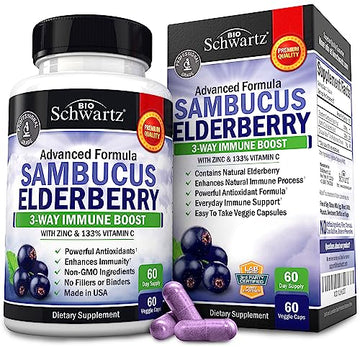 Elderberry with Zinc and Vitamin C for Adults - Immune Support Vitamins BioSchwartz buy supplements canada