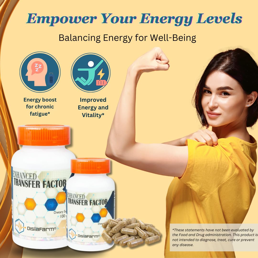 Transfer Factor Enhanced, 100 Natural Capsules, Immune Support - Transfer Factor Multi Immune from Cow Colostrum, Egg Yolk & Special Blend of Mushrooms Dislafarm buy supplements canada
