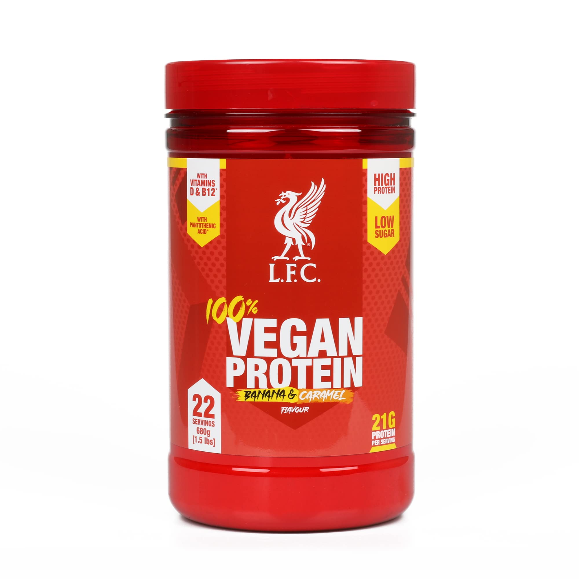 LFC Vegan Protein Powder Banana Caramel Flavour 680g 100% Vegan Protein Powder 21g High Protein, Vector Consumer buy supplements canada