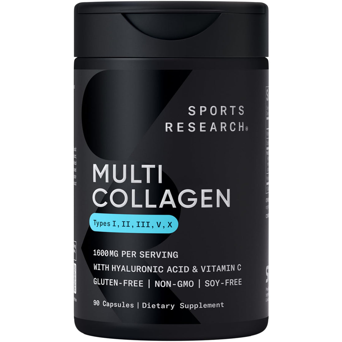 Sports Research® Multi Collagen Pills for Women & Men - Collagen Peptides (Type I, II, III, V, X) Enhanced with Hyaluronic Acid & Vitamin C - Gluten Free ­· Non-GMO - 90 Capsules Sports Research buy supplements canada
