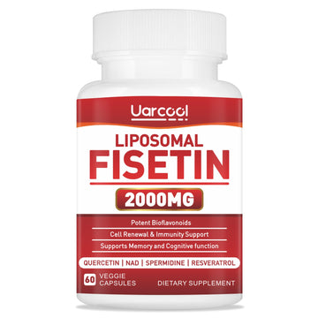 Uarcool Fisetin Supplement 2000mg for Healthy Aging and Longevity, Skin Health, Brain - Soy Free, Vegetarian - 60 Softgels Uarcool buy supplements canada