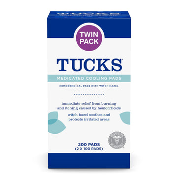 TUCKS Medicated Cooling Pads, 200 Count - Witch Hazel Pads for Sensitive Areas, Cleanse and Protect from Irritation TUCKS buy supplements canada