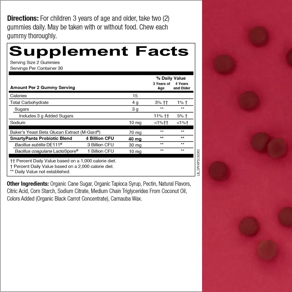 SmartyPants Organic Kids Multivitamin Gummies: Probiotics & Kids Probiotic Immunity Gummies: Prebiotics & Probiotics for Digestive Health and Immune Support Supplement SmartyPants buy supplements canada