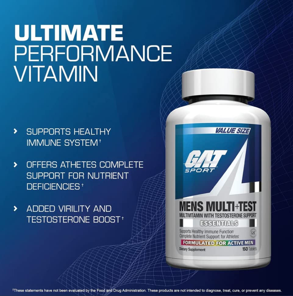 GAT SPORT Men's Multi + Test, Premium Multivitamin Tablets (60 Count) GAT SPORT buy supplements canada