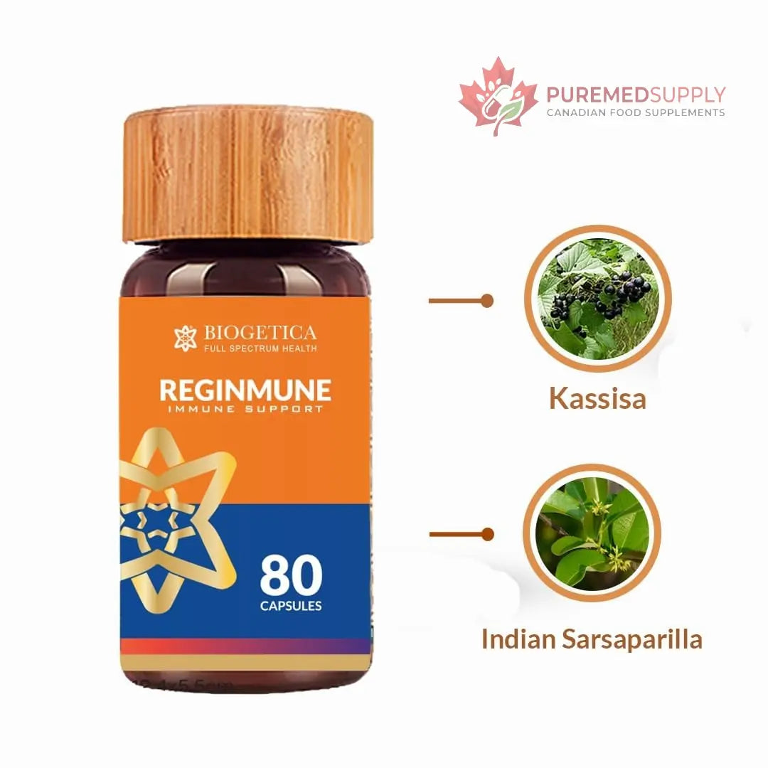 Biogetica Reginmune - Natural Immune Support Care Daily Boost Immune System Booster - 80 Capsules Biogetica buy supplements canada