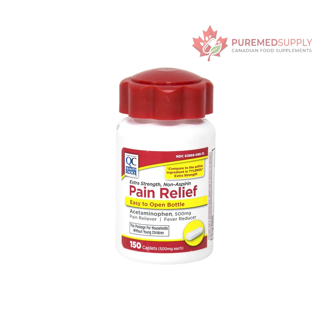 Quality Choice Easy Open Extra Strength Pain Relief, Acetaminophen 500mg Extra Strength, Pain Reliever and Fever Reducer for Headache, Backache, Toothache and Muscle Aches, 150 Count Bottle. Quality Choice buy supplements canada