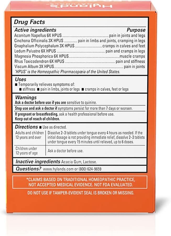 Bundle of Hyland's Leg Cramps Ointment, Arnica Pain Relief Gel, Natural Relief of Calf, Leg and Foot Cramp, 2.5 oz and Leg Cramp Tablets, 100 Count Hyland's buy supplements canada