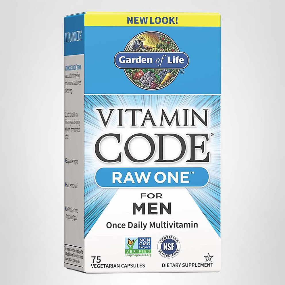 Garden of Life Vitamin Code Raw One for Men, Once Daily Multivitamin, 75 Capsules, One a Day Mens Vitamins Plus Fruit, Veggies & Probiotics for Mens Health Garden of Life buy supplements canada