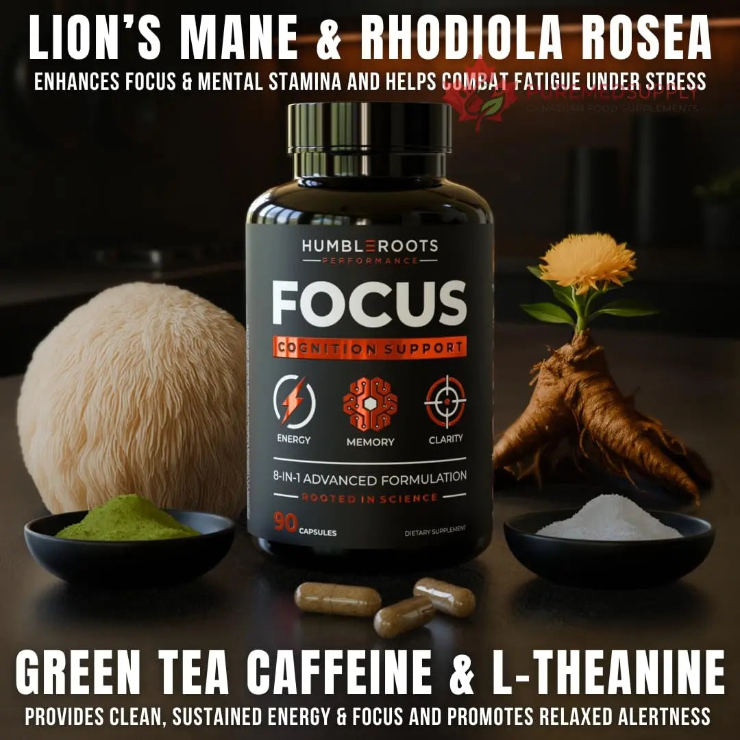 FOCUS + THINK Nootropic Brain Supplement Bundle - Energy, Memory & Focus Support - Caffeine + Caffeine-Free Cognitive Stack with Lion's Mane, Bacopa, Citicoline & L-Theanine - 2 Bottles (90 + 90 Capsu HUMBLEROOTS PERFORMANCE buy supplements canada