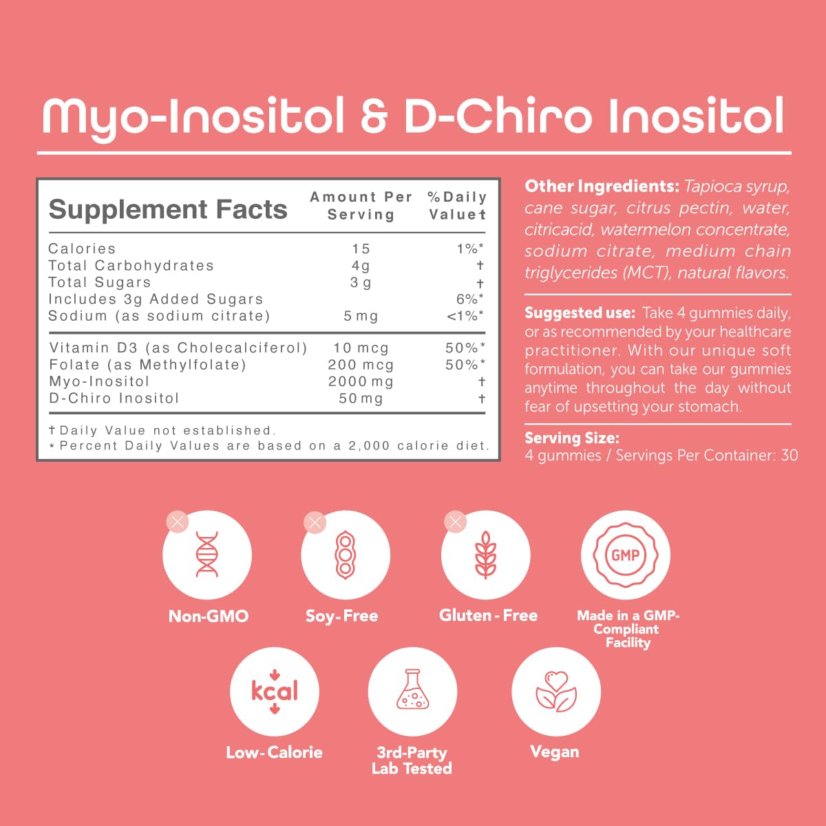 kindnature Myo-Inositol & D-Chiro Inositol Gummies for Women – 2000mg + 50mg, Ideal 40:1 Ratio – with Vitamin D & Folate – Hormone Balance Support – Vegan, Watermelon Flavor (120 Gummies) kindnature buy supplements canada