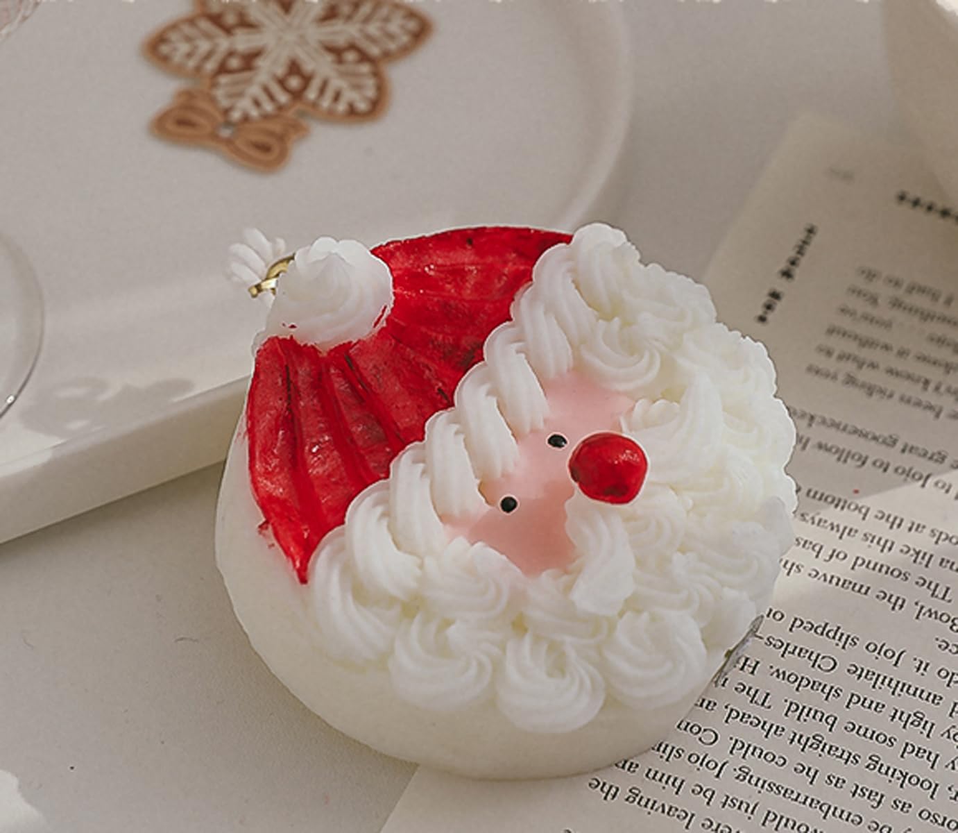 Christmas Cake Scented Candle,110G Handmade Aroma Soy Wax Santa Claus Decorative Candle T-shin buy supplements canada
