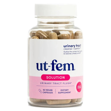 UT-Fem Solution - Fast-Acting Urinary Tract Flush for Women, Proactive UTI Support, Promotes Cleansing & Comfort, Clinical-Strength D-Mannose, Cranberry, and Natural Ingredients - 60 Vegan Capsules UT-Fem buy supplements canada
