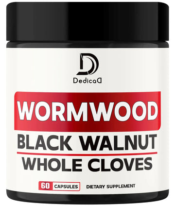 DEDICAD 12in1 Wormwood Capsules Black Walnut Cloves, Ginger, Turmeric Curcumin & Black Pepper - Immune System - 60 Capsules DEDICAD buy supplements canada
