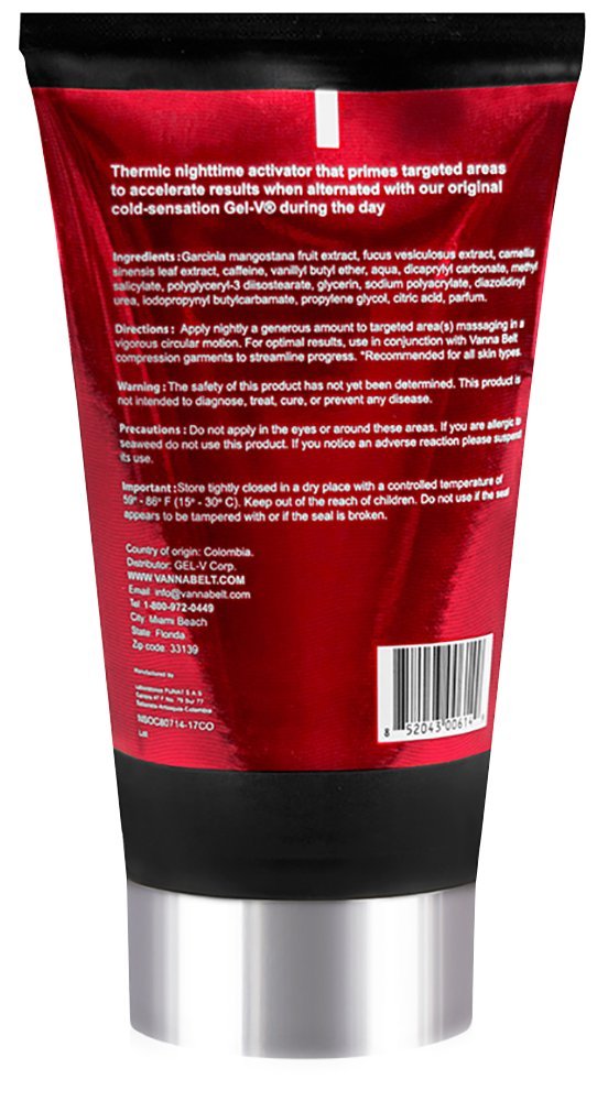 Vanna Belt Gel-V Hot Cream for Cellulite, 6.3 oz - Effective Nighttime Belly Fat Burning V VANNA BELT buy supplements canada