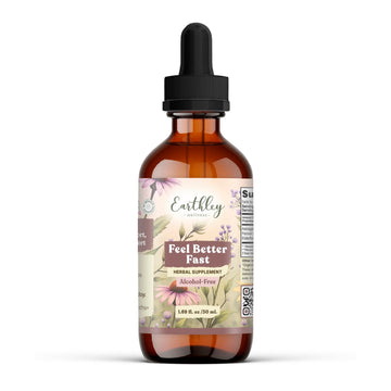 Earthley Wellness Feel Better Fast, All-Natural Relief for Minor Ailments, Organic Herbal Formula, Supports Immune & Digestive Health, Echinacea Root and More