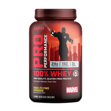 GNC Pro Performance 100% Whey - Marvel: High-Flying S'Mores - 25 Servings GNC buy supplements canada
