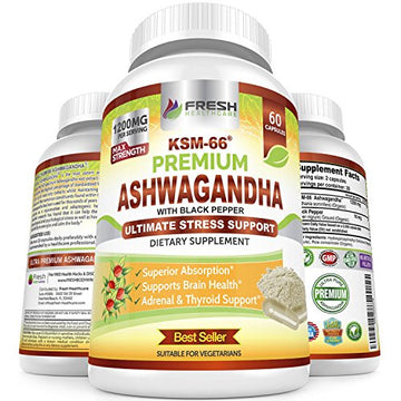 FRESH HEALTHCARE Ashwagandha Capsules KSM 66-1200mg Pure and Potent FRESH HEALTHCARE buy supplements canada