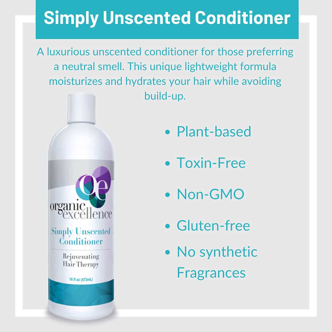 Organic Excellence Sulfate Free Conditioner - Fragrance, Gluten, Paraben Free, Color Safe. Organic Herb Extracts and Oils, Natural Hair Care for the Whole Family, 16 fl ounces (473 ml) Organic Excellence buy supplements canada