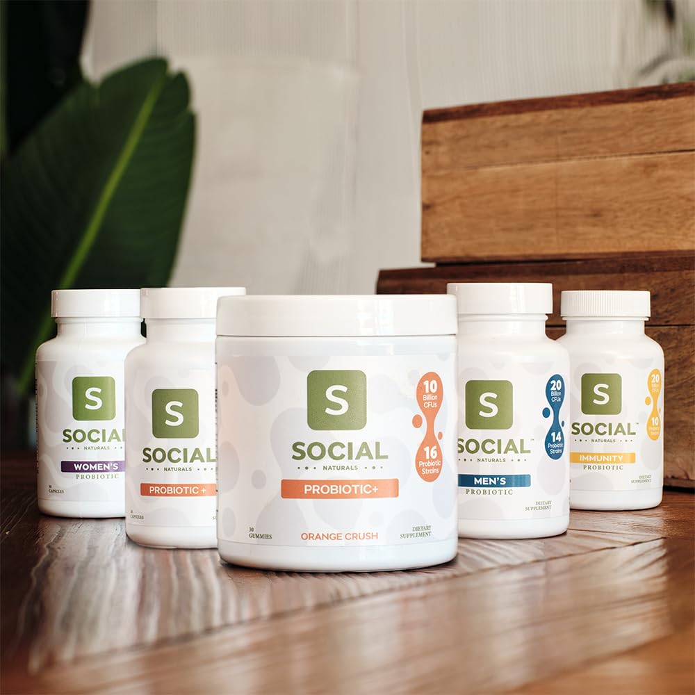 Social Naturals Daily Probiotic | 20 Billion CFU | Multi-Strain with Prebiotic + Postbiotic | Gut Health & Digestion Support | Vegan | 30 Capsules Social Naturals buy supplements canada