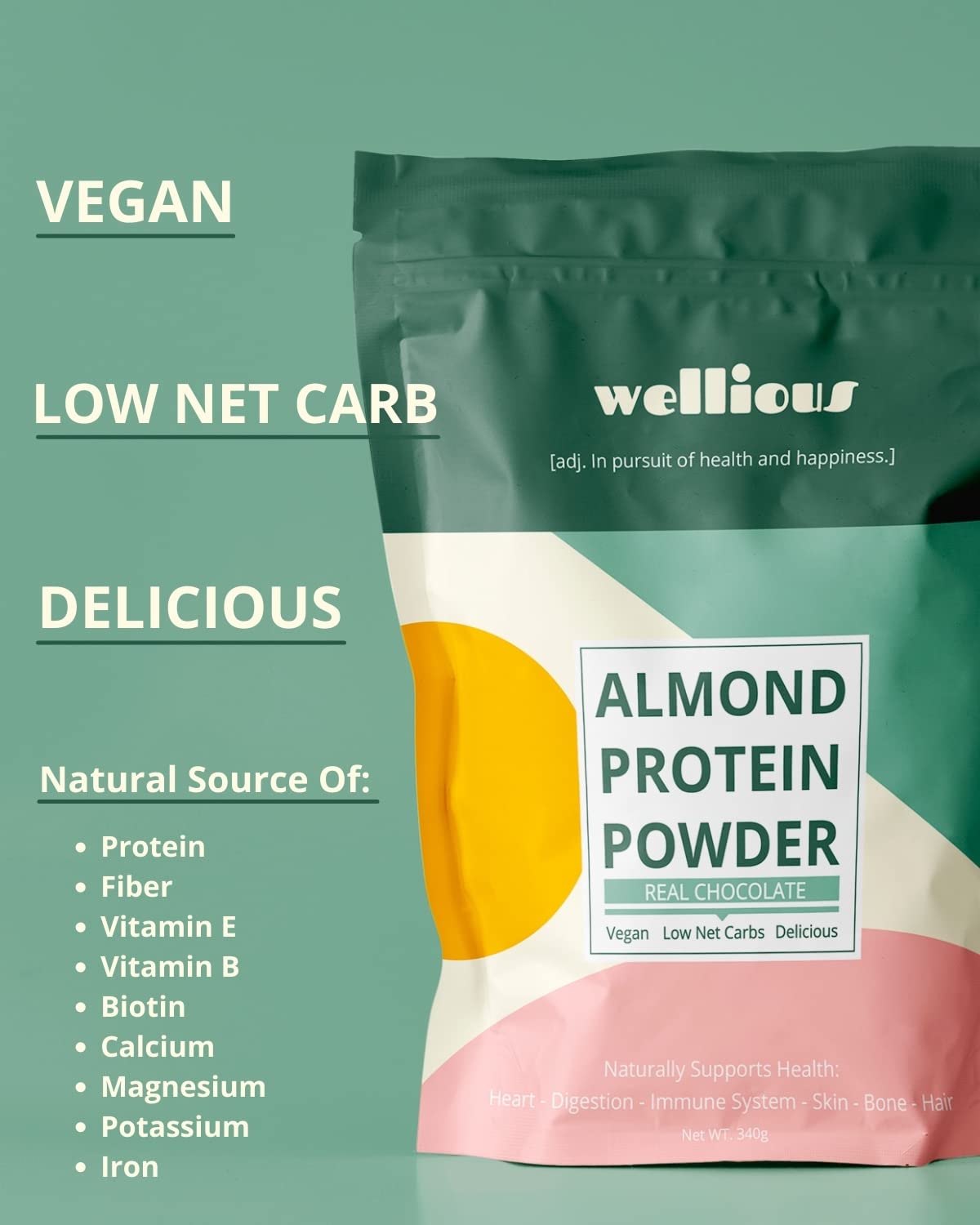 wellious – Clean Vegan Protein Powder – for Gut Health, Plant Based, Keto Friendly, No Sodium wellious buy supplements canada