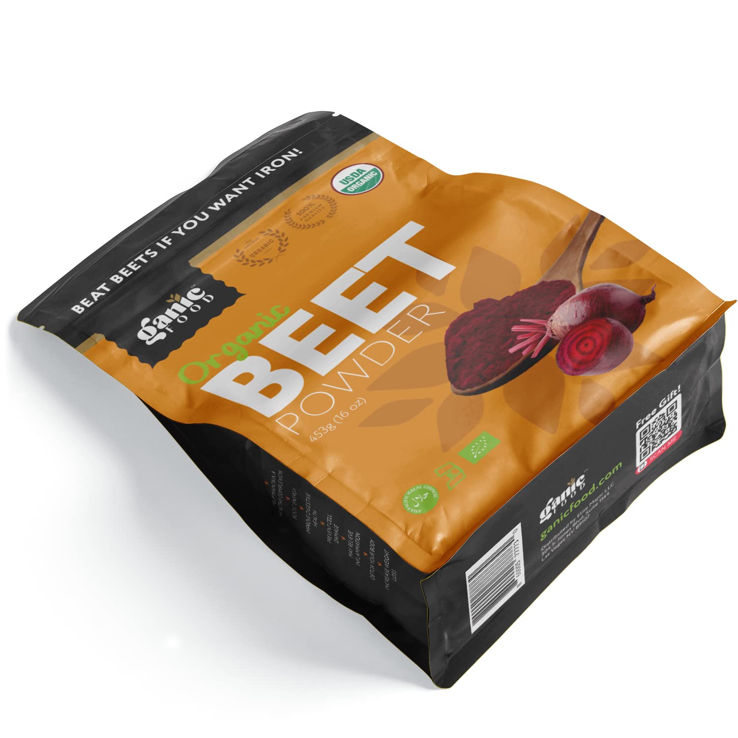Ganic Food Organic Beetroot Powder, 16 Ounces Ganic Food buy supplements canada