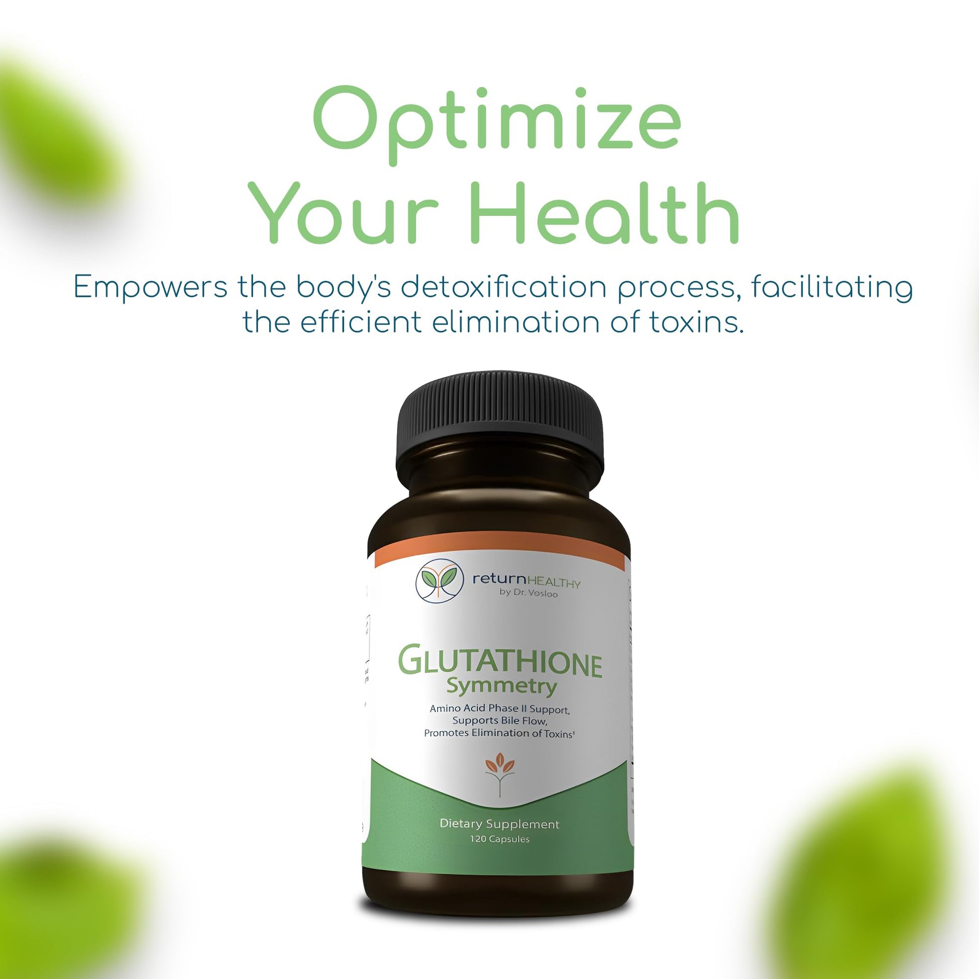 Return Healthy Glutathione Symmetry | S-Acetyl Glutathione Supplement | Antioxidants & Detoxification Supplement | Natural Cellular Support | All-Natural, Vegan, Non-GMO, 120 caps Return Healthy buy supplements canada
