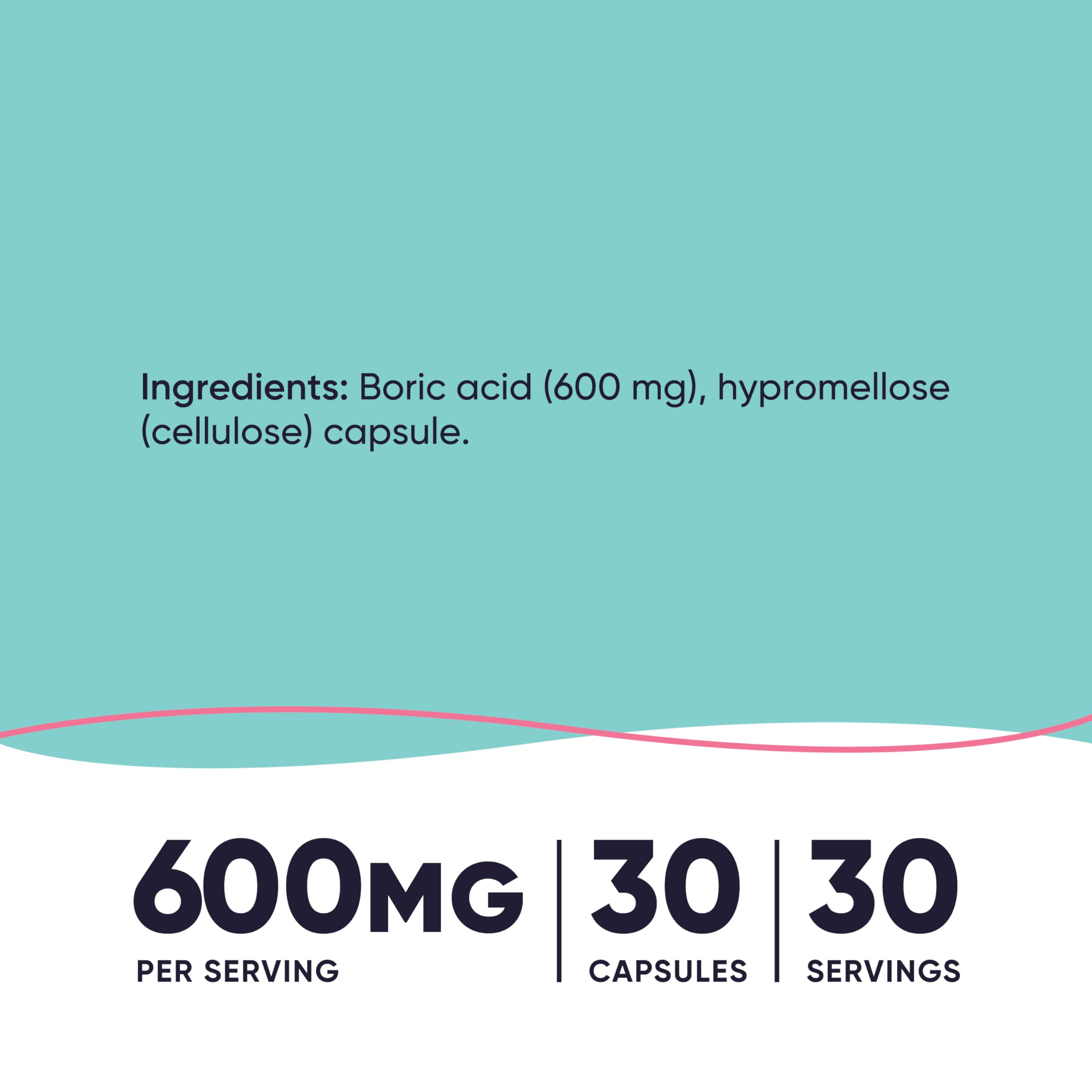 Nutricost Boric Acid 600mg, 30 Capsules - Vaginal Suppository - Non-GMO - for Women Nutricost buy supplements canada