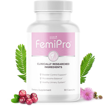 Femipro Bladder Control Supplements for Women & Men, Natural Herb & Probiotic Blend, Supports Urinary Tract Health & Microbiome Balance | Made in USA Non-GMO, 30 Capsules, 1 Month Supply Nature’s NutriWave buy supplements canada