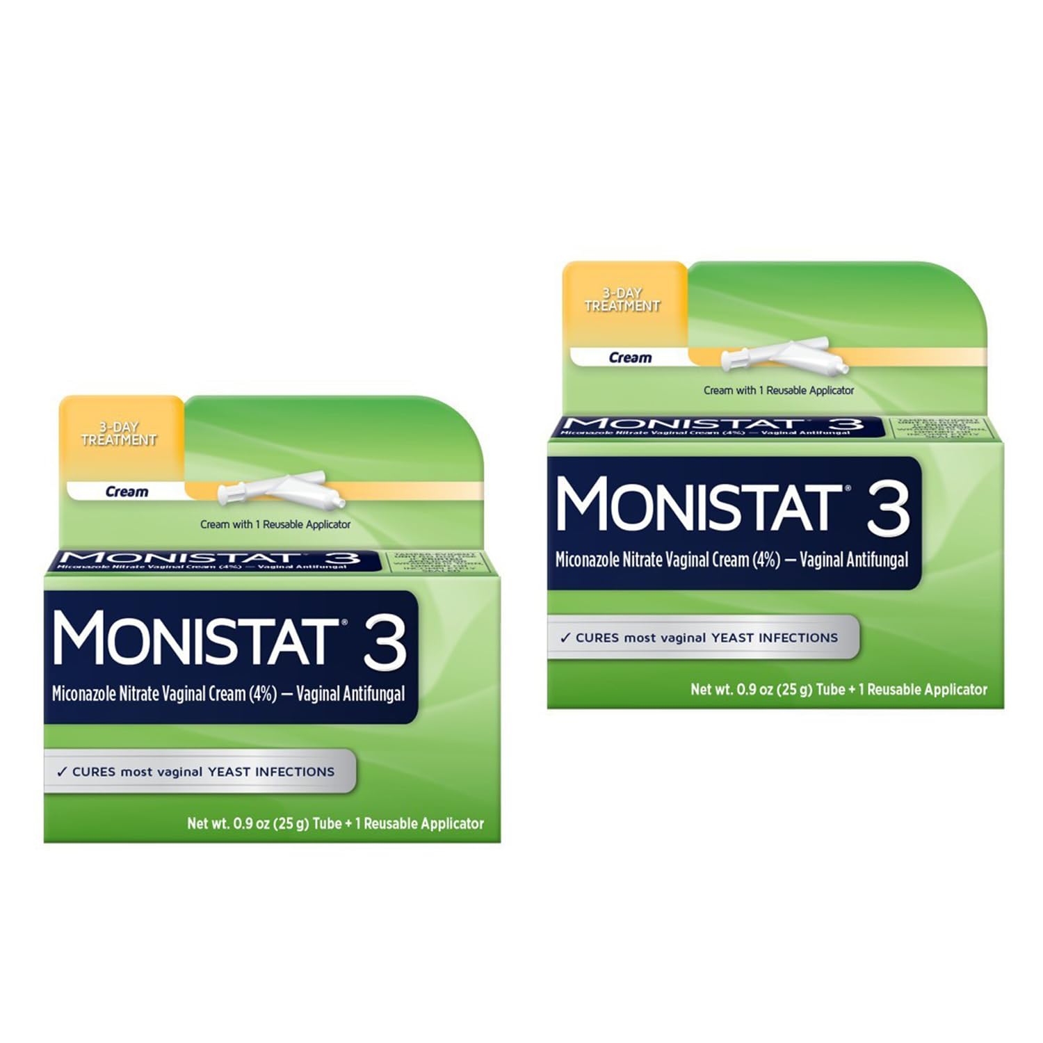 Monistat 3 Cream, 3-Day Treatment for Women: 1x Reusable Applicator & 1x 25g External Anti-Itch Cream Bundle (Pack of 2) Monistat buy supplements canada
