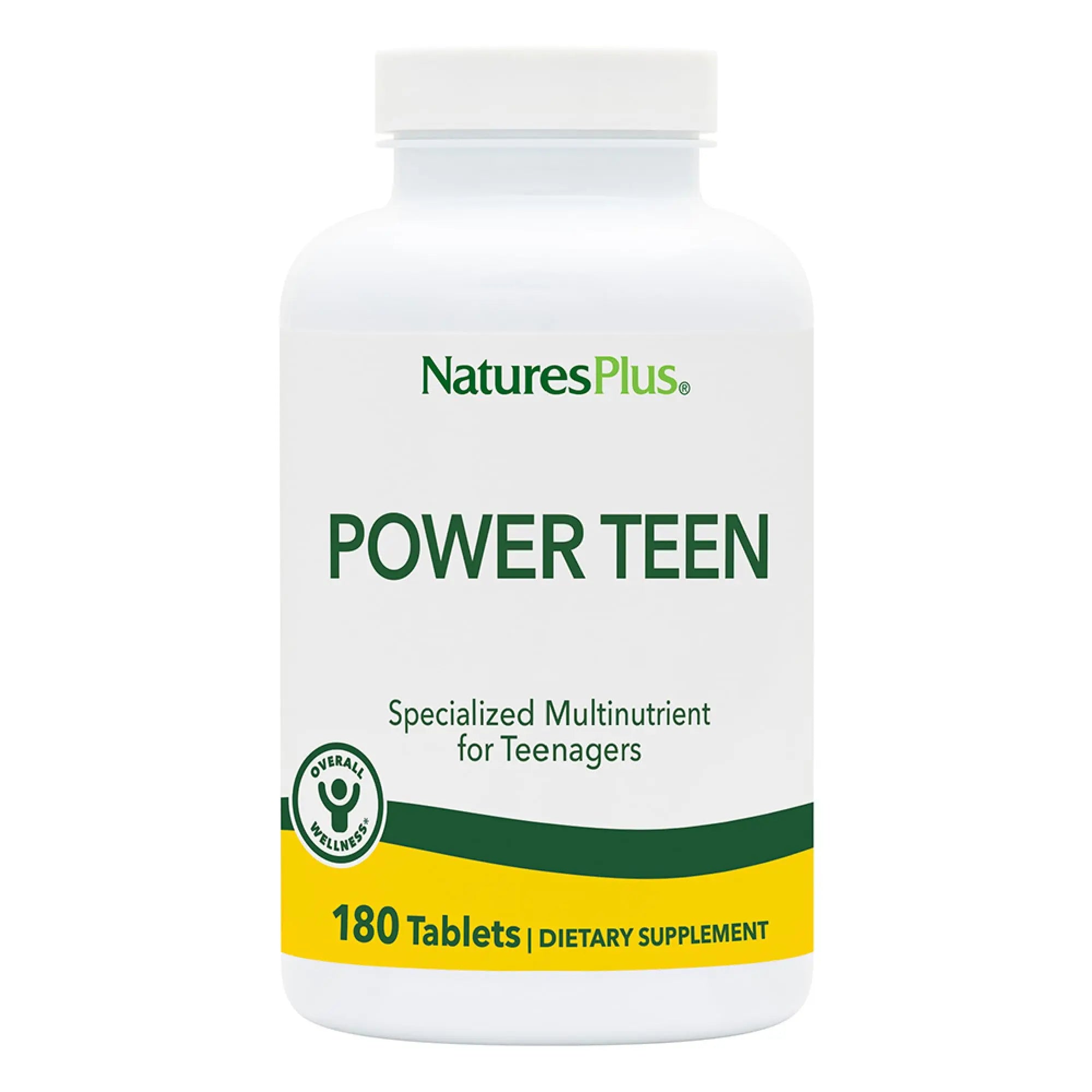 NaturesPlus Source of Life Power Teen - 180 Vegetarian Tablets - Teen Multivitamin with Minerals & Whole Foods for Mental Focus NaturesPlus buy supplements canada