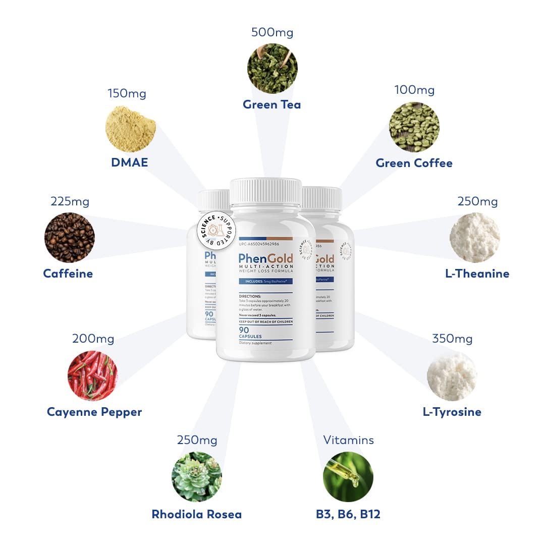 PhenGold Pills, Original Multi-Action Weight Management Formula with Green Tea PhenGold buy supplements canada