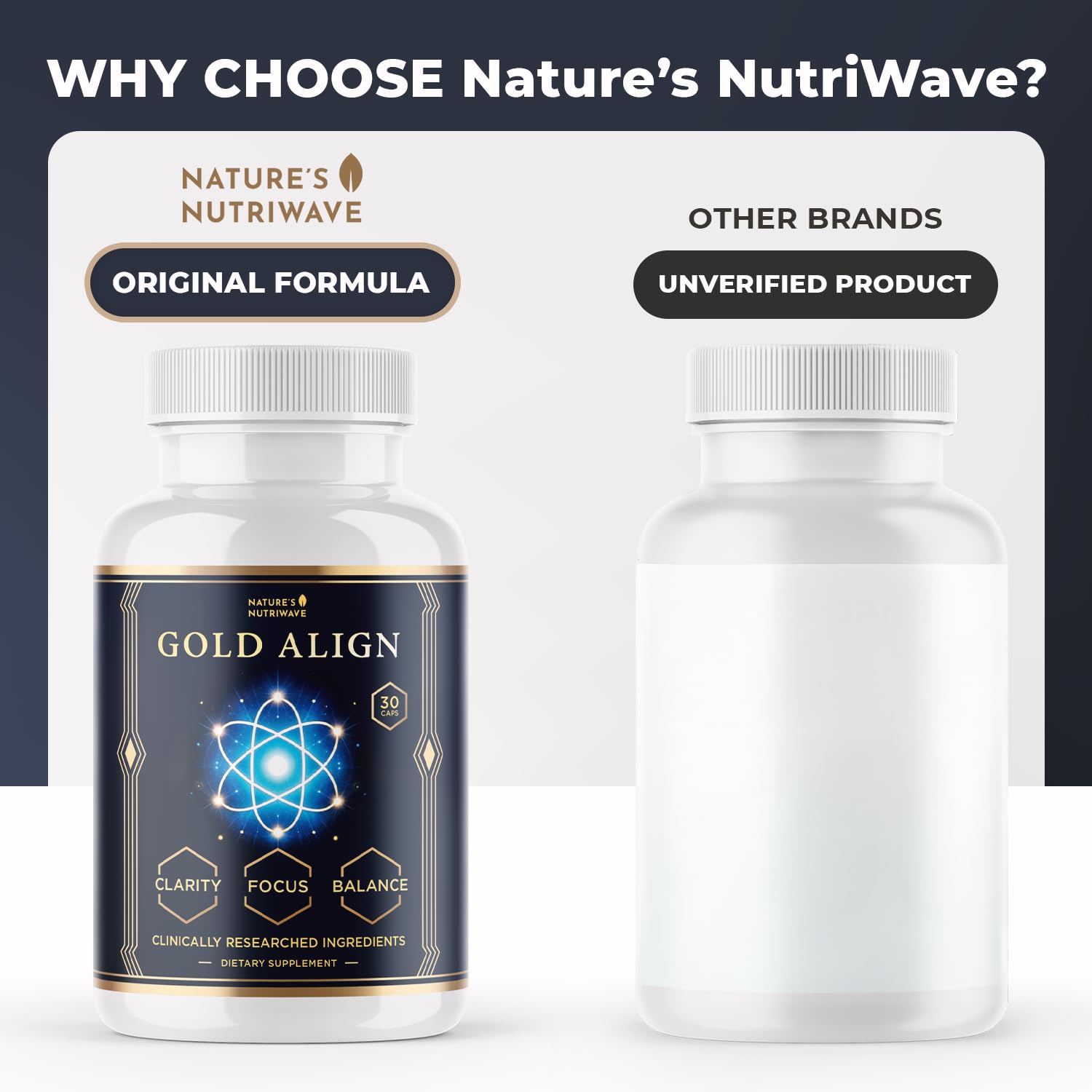 Gold Align - Holy Basil Capsules with Sage, Goldenseal, Monoatomic Gold - Herbal Supplement for Overall Health,100% Natural - Made in USA, Non-GMO, GMP-Certified - 30 Capsules, 1 Month Supply Nature’s NutriWave buy supplements canada
