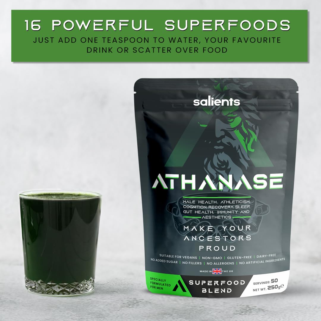 SALIENTS® ATHANASE® | Men's Super Greens Powder | Superfood Powder Blend Salients buy supplements canada