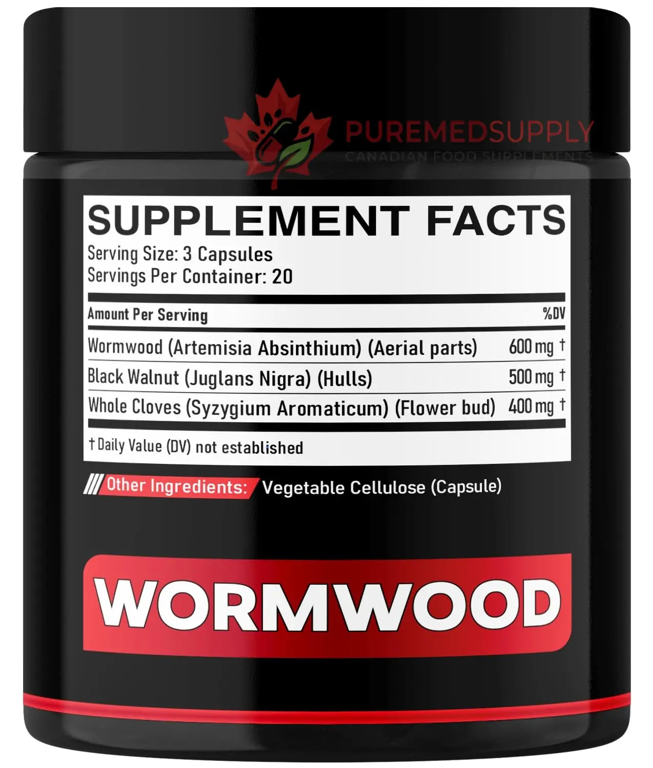 DEDICAD 1500mg Wormwood Capsules with Black Walnut & Cloves - Artemisia Annua Supplement for Immunity - 60 Vegan Capsules DEDICAD buy supplements canada