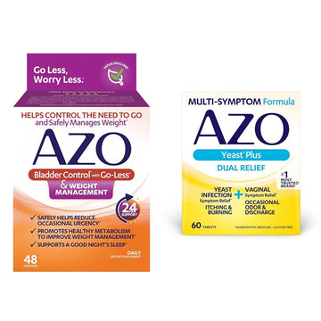 AZO Bladder Control with Go-Less® & Weight Management Dietary Supplement & Yeast Plus Dual Relief AZO buy supplements canada