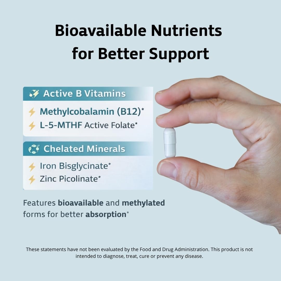 Sarez GLP-1 Support Capsules — Methylated Vitamins & Chelated Minerals — Energy, Metabolism, Hair & Daily Nutrient Support — with Ginger for Nausea — Gentle on Stomach — 30 Day Supply Sarez buy supplements canada